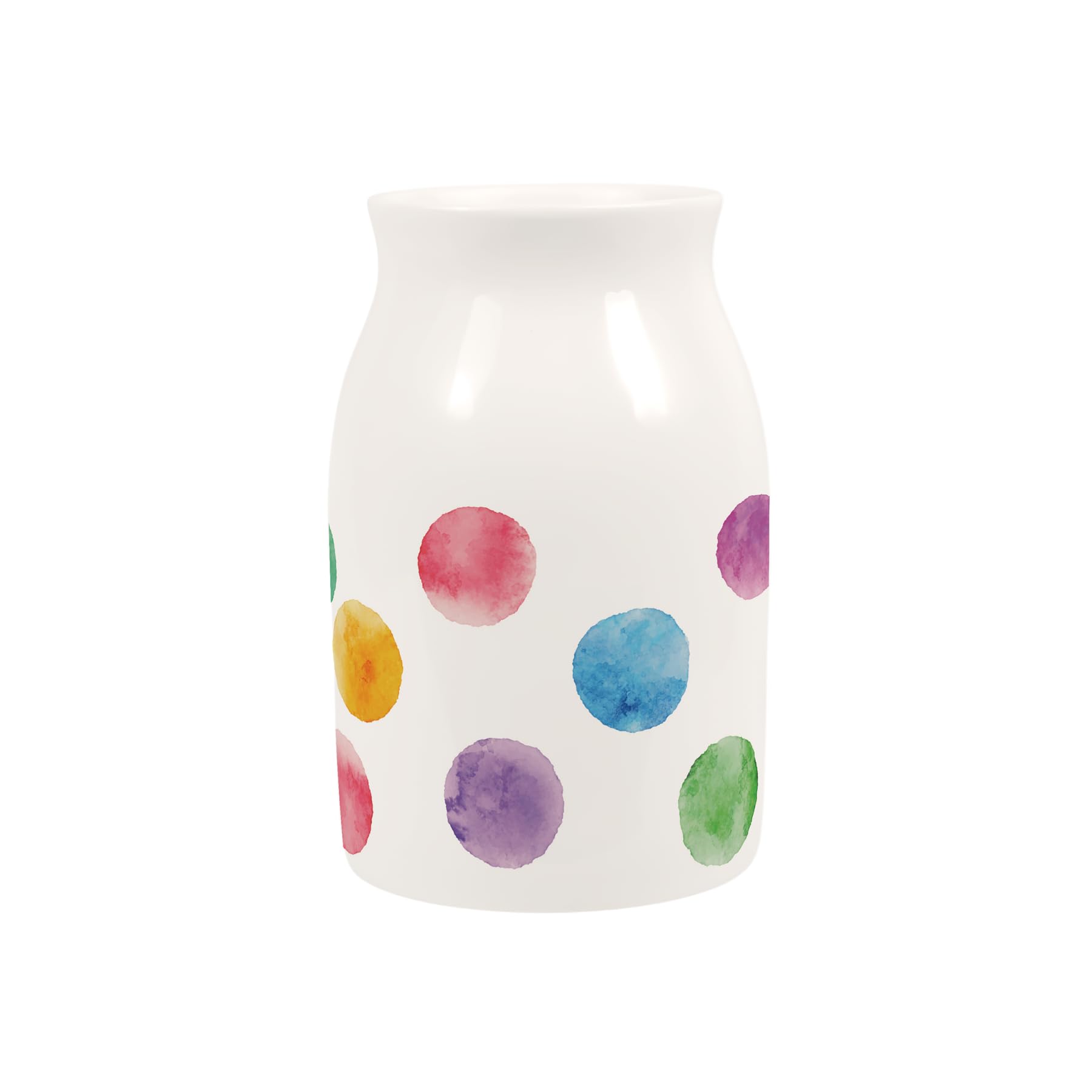 Bold Polka Dots Small Porcelain Vase - Colourful Flower Vase Home Décor Gift