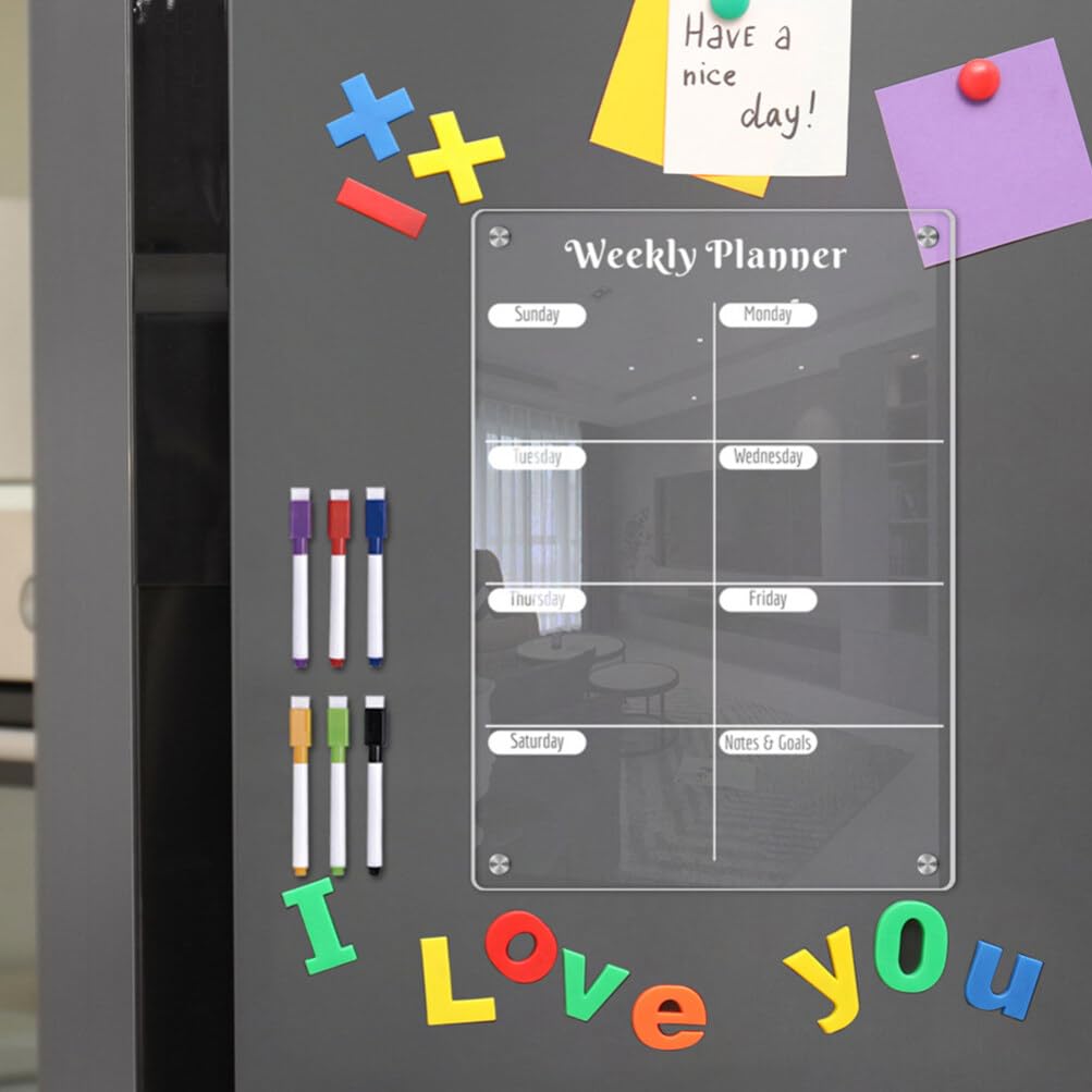 Acryl Magnetische Planungstafel 2 Stück Abwischbar und Wiederverwendbar