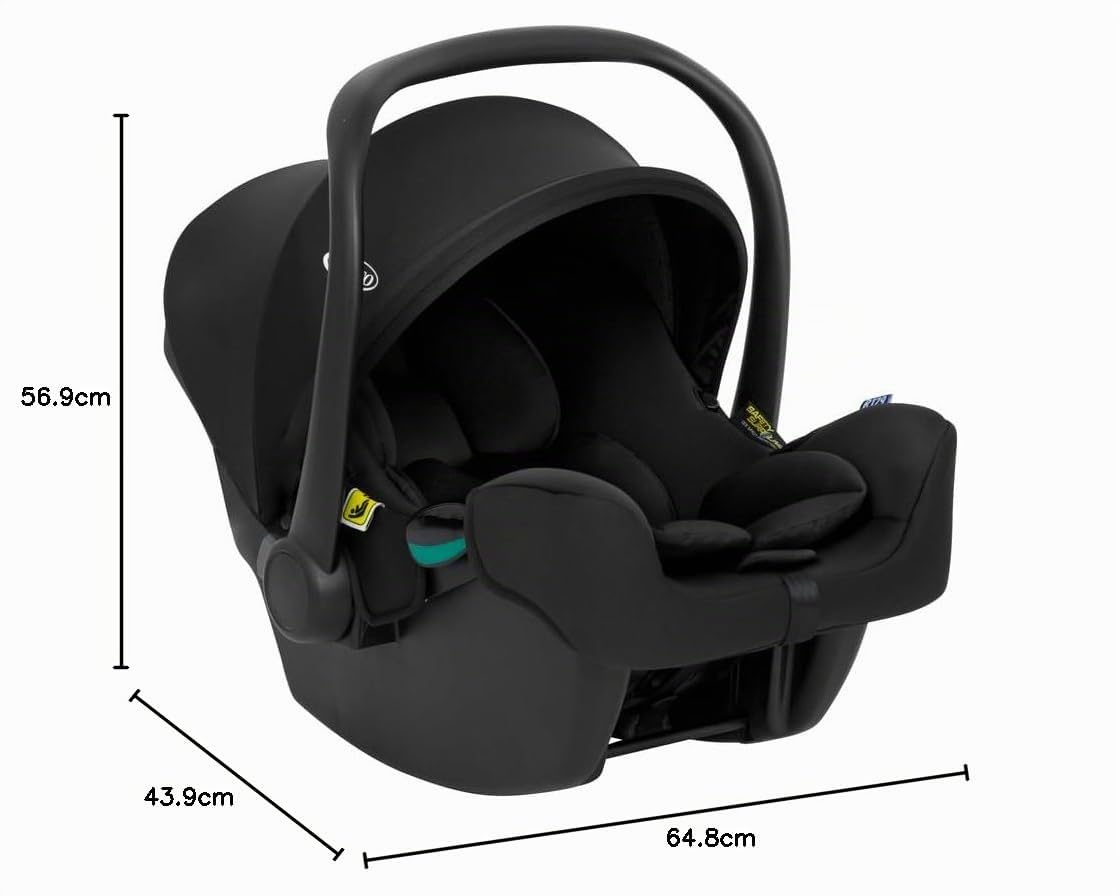 Graco - SnugLite™ i-Size R129 Silla portabebés ligera, de 40 a 75 cm (desde el nacimiento hasta los 12 meses aprox.), compatible con las bases ISOFIX SnugLite y SnugTurn, color Midnight