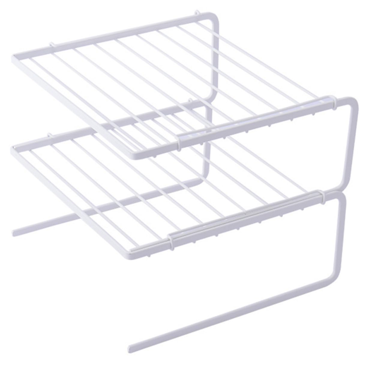 PRETYZOOM Estante Organizador de Cocina de 2 Capas de Hierro Blanco