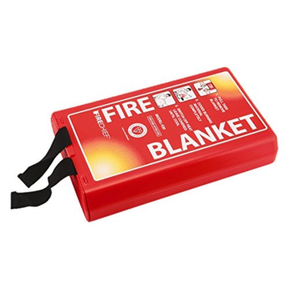 Genware NEV-FB12 Fire Blanket, 1.2 m x 1.2 m