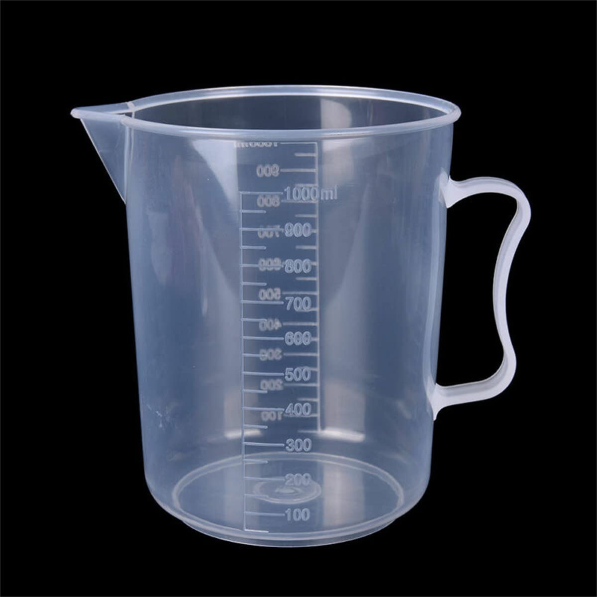 1000ml Transparent Plastic Mixing Cup - Reusable Measuring Jug for Paint, Stain, and Epoxy