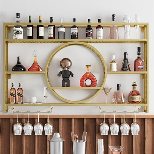 Support à vin en métal à 3 niveaux et étagère de rangement pour plafond