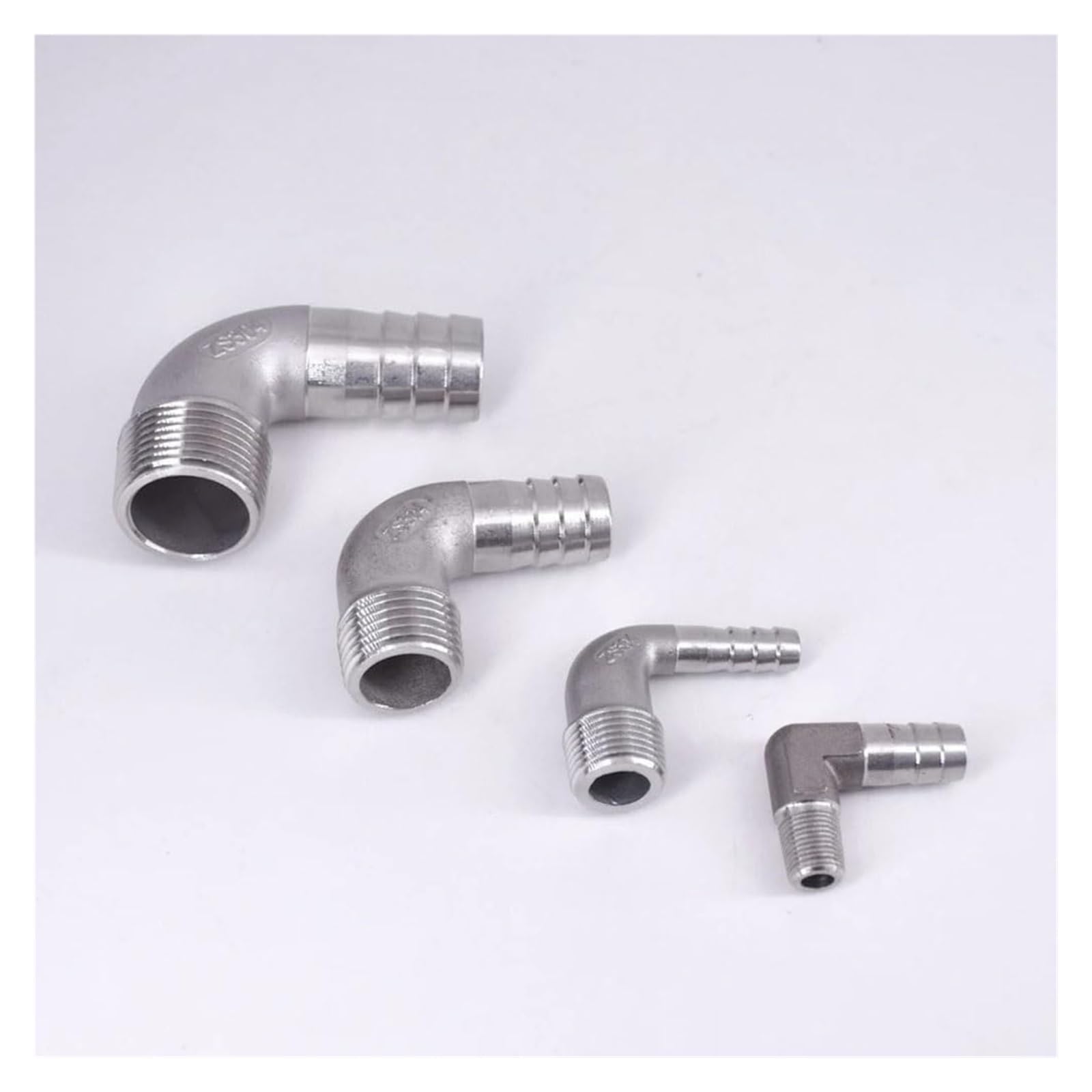 Złącza kolankowe, kolano ze stali nierdzewnej, 1/8" 1/4" 3/8" 1/2" 3/4" 1" 2" BSPT męskie 6 8 10 12 14 15-60mm kolano z króćcem do węża 90 stopni,Złączki kolankowe(1 1l2 BSPT To 32mm)