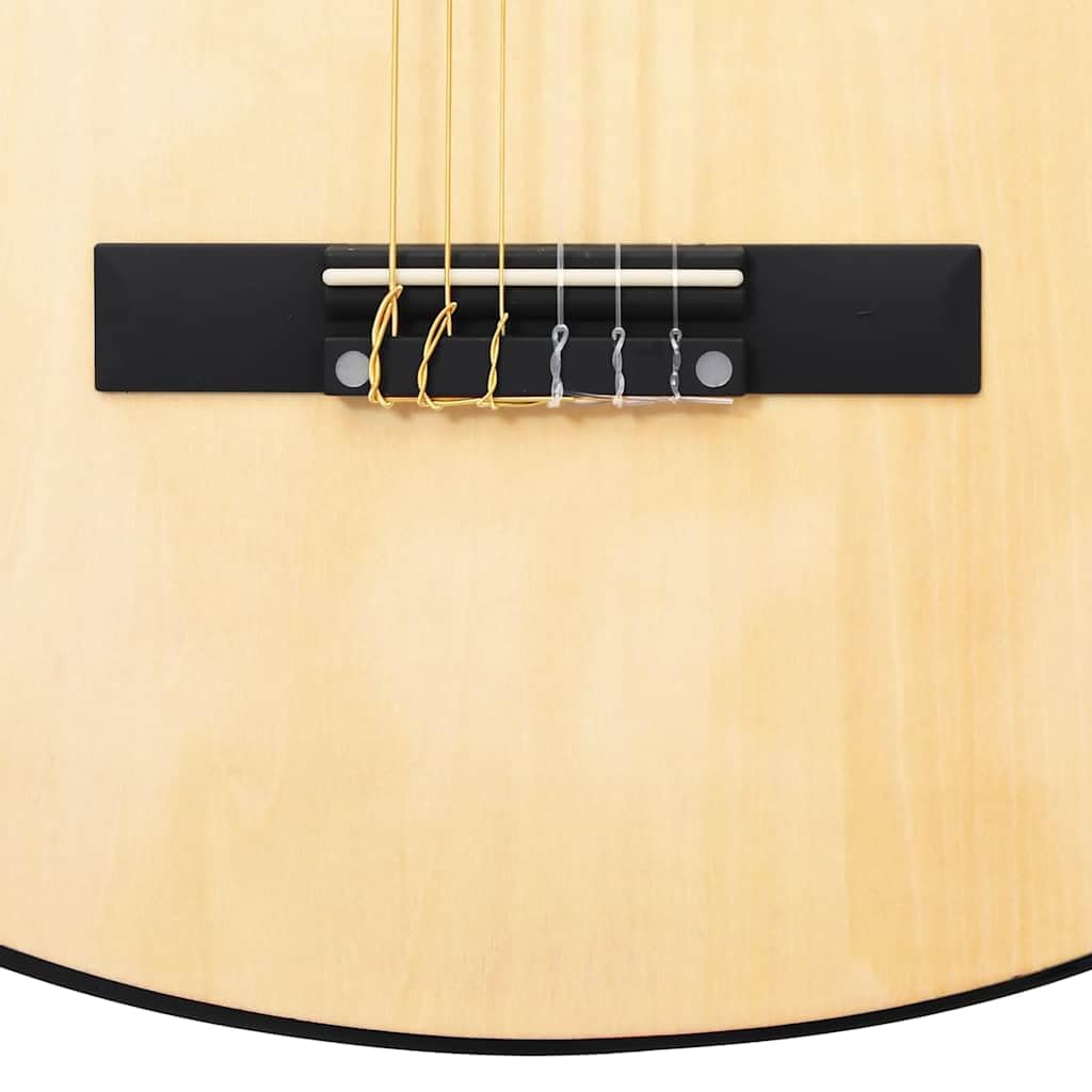 Gitara klasyczna 3/4 dla początkujących, gitara akustyczna z nylonowymi strunami w zestawie torba na gitarę, korpus 91,5 cm, naturalna