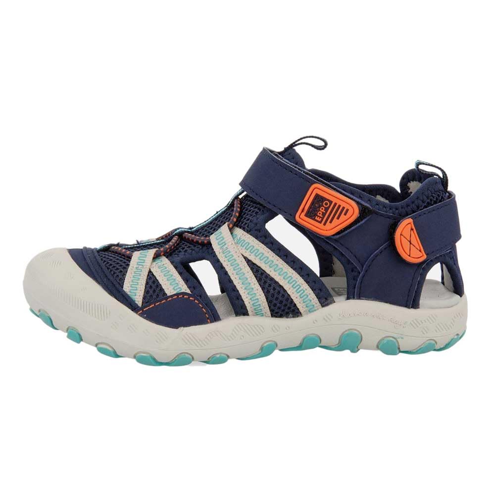 GIOSEPPO Chanclas Deportivas Azul Marino con Detalles Naranjas para niño DEINZE