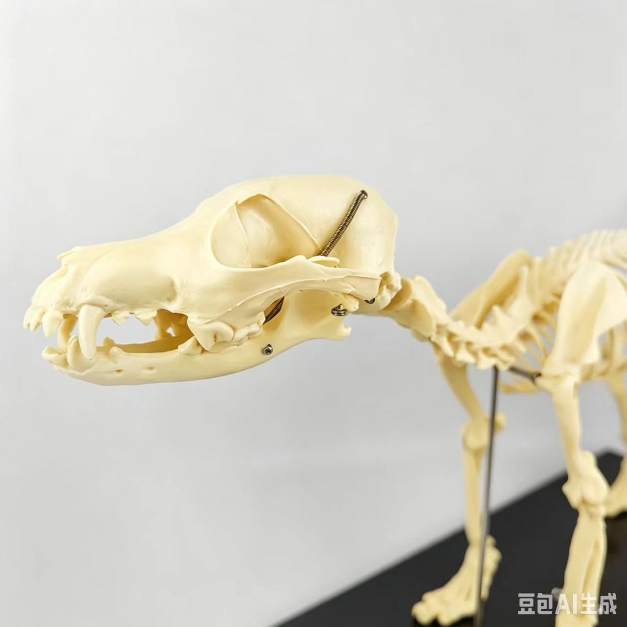 Modelo de esqueleto perro, molde enseñanza anatomía animal hueso completo canino, esqueleto hueso perro cola cabeza desmontable, soporte soporte, escuela veterinaria, clínica mascotas, exposición