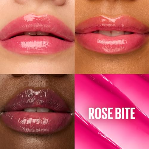 Maybelline New York Lip Tint, Aufbaubarer Lippen-Balsam, Feuchtigkeitsspendender Öl-Balsam für spürbar glattere Lippen, Verschwommen mattes Finish, Lifter Glaze, Farbe: Rose Bite