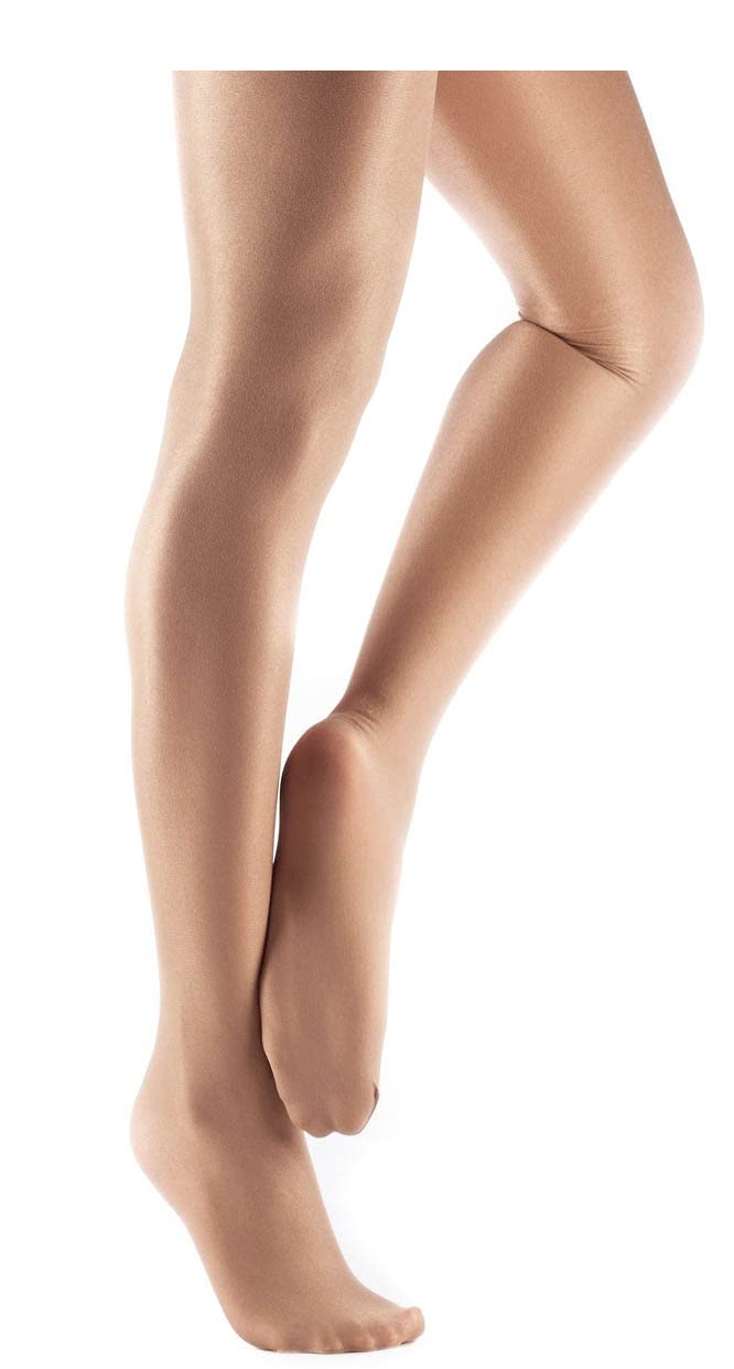 Mytoptrendz Women's Light Toast Mytoptrendz®- ’S Soft Stretch Ultra Shimmery Full Foot Dance Tights For Stage Performingand Costuming (Large )