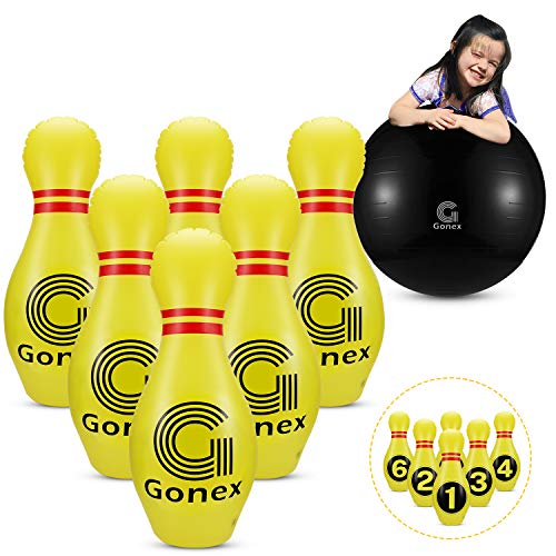 Gonex Giant Inflatable Bowling Set for Kids Family, Lawn Yard Bowling Game Ondoor