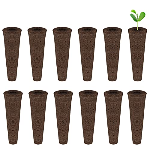KINBOM 12pcs Éponges de Culture pour hydroponique, Kit de Gousses de Graines pour Plantation Harvest Bouchons de Démarrage de Graines pour Système de...