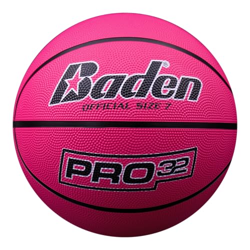 Baden | Pro32 | Durable Indoor/Outdoor Rubber Basketball (Pink 29.5)