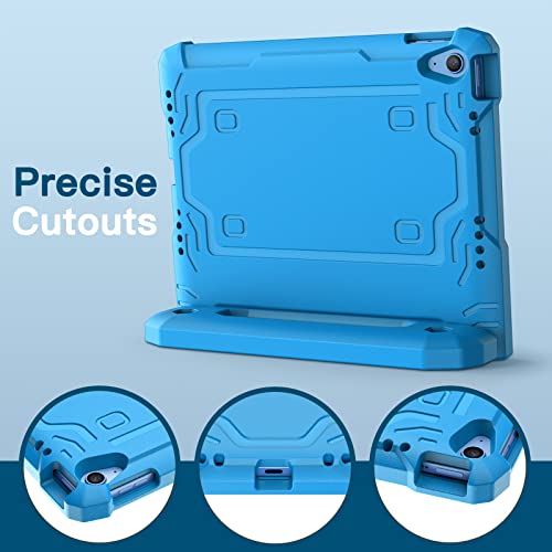 Image of JETech Kids Cover Case for iPad (A16) 11th /10th Generation (2025 /2022) with Built-in Screen Protector, Shockproof Full-Body Handle Stand Tablet Protective Cover (Blue)