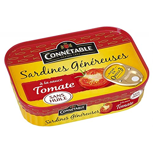 CONNETABLE - Sardines Généreuses À La Tomate 140G - Lot De 4