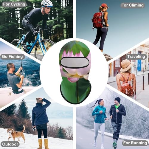 Balaclava para hombre, máscara de esquí con diseño floral, cubre rostro para invierno, ideal para ciclismo miniatura 6