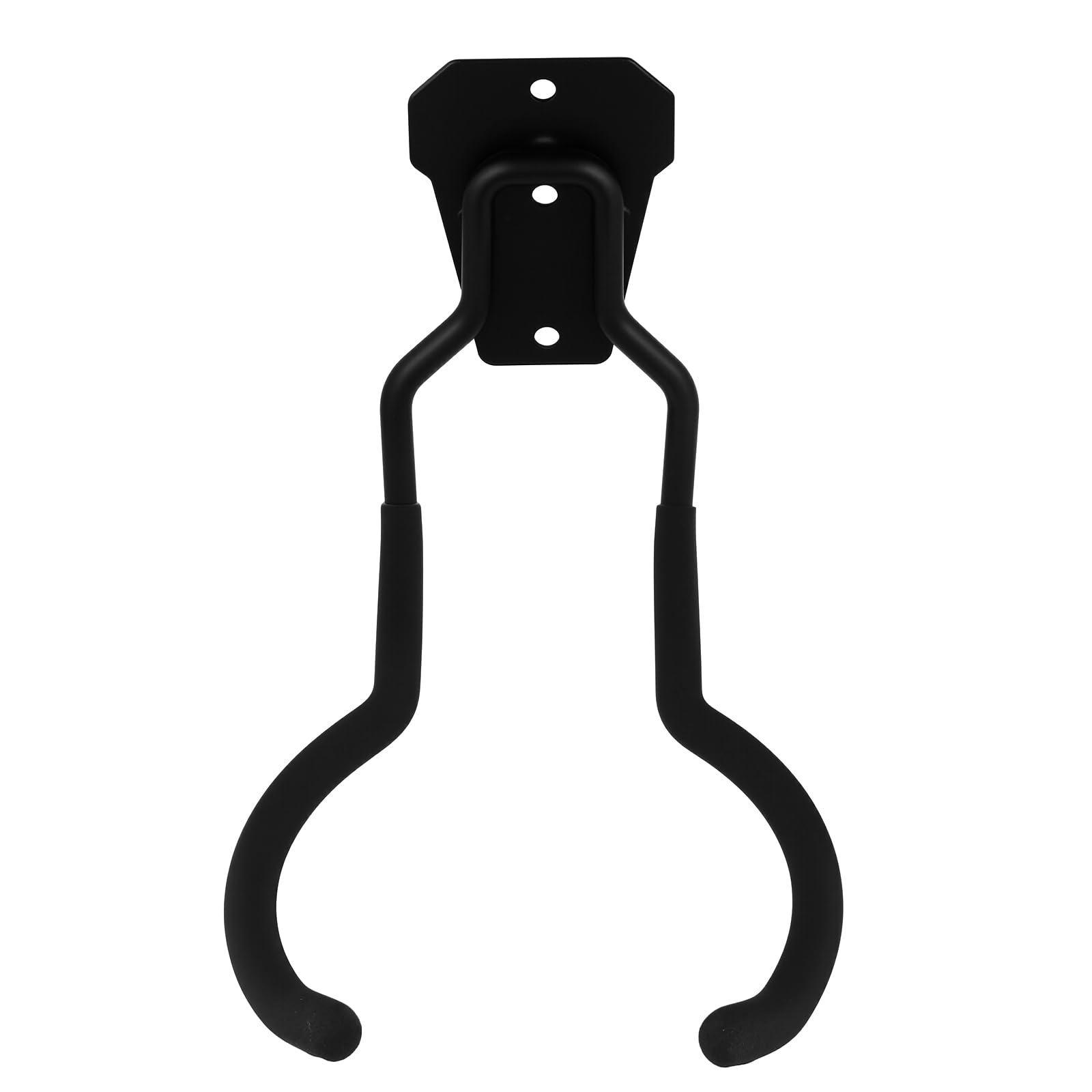 4 Ganci Portautensili a Parete in Metallo, Supporti per Decespugliatore e Attrezzi da Giardino, Garage, Nero, 19,8x13,9x13,4 cm, Viti Incluse