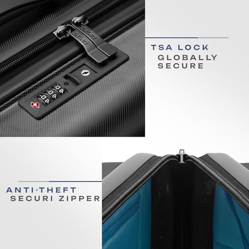 Image of Safari Select Polaris PRO 56 Cms Cabin Trolley Bag Hard Case Polycarbonate 8 Wheels with 360 Degree Rotation, Recessed TSA Lock, Anti-Theft Zipper, Trolley Bags for Travel, Suitcase for Travel, Black