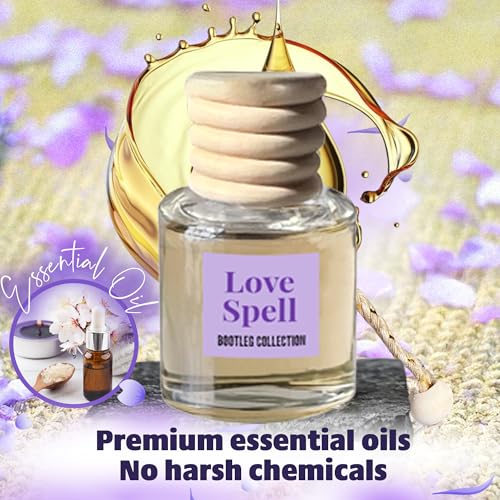 Image of Car Air Freshener Diffuser, Love Spell Aromatherapy, Natural Fragrance Oil, Long Lasting, by Bootleg Collection, Made in USA