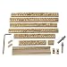 ZONEPACK Copper Brass Stamping Flexible Letters Numbers Alphabets Symbols Characters Molds CNC Engraving Molds for Hot Foil Stamping Machine(184 PCS Microsoft Elegant Black)