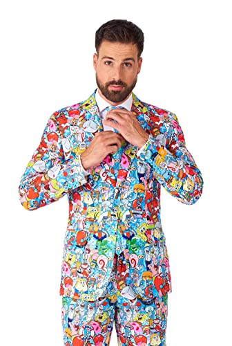 Opposuits Men's Suit - Licensed Spongebob Nickelodeon Clothing - Multicolor - Party Outfit3