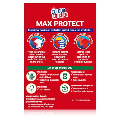 Colour Catcher Max Protect Laundry Sheets, Helps Prevent Colour Run and Protects Brightness - 60 Sheets - Image 2