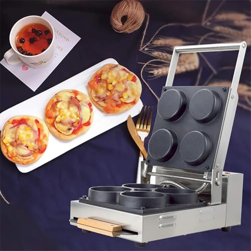 Pizzera Eléctrica Comercial De 2000 W De Alta Potencia, Control De Temperatura De 50 A 300 °C, Temporizador De 0 A 5 Minutos, Ideal Para Hornear Pizza, Gofres Y Galletas, Ideal Para Fiestas Y Aperiti