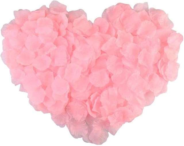 RuiChy 1000pcs Silk Artificial Rose Petals for Wedding Flowers Home Party Romantic Night Anniversary Valentine's Day, Pink