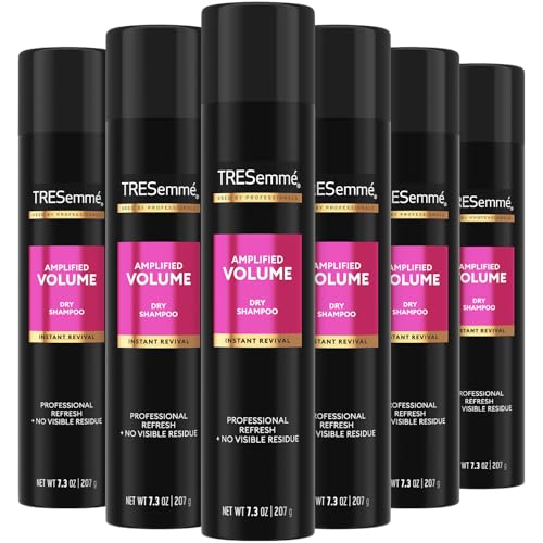 TRESemmé Dry Shampoo Spray, Volume Clean 6-Pack – Refreshes & Absorbs, Warm Petals, 7.3 Oz Ea