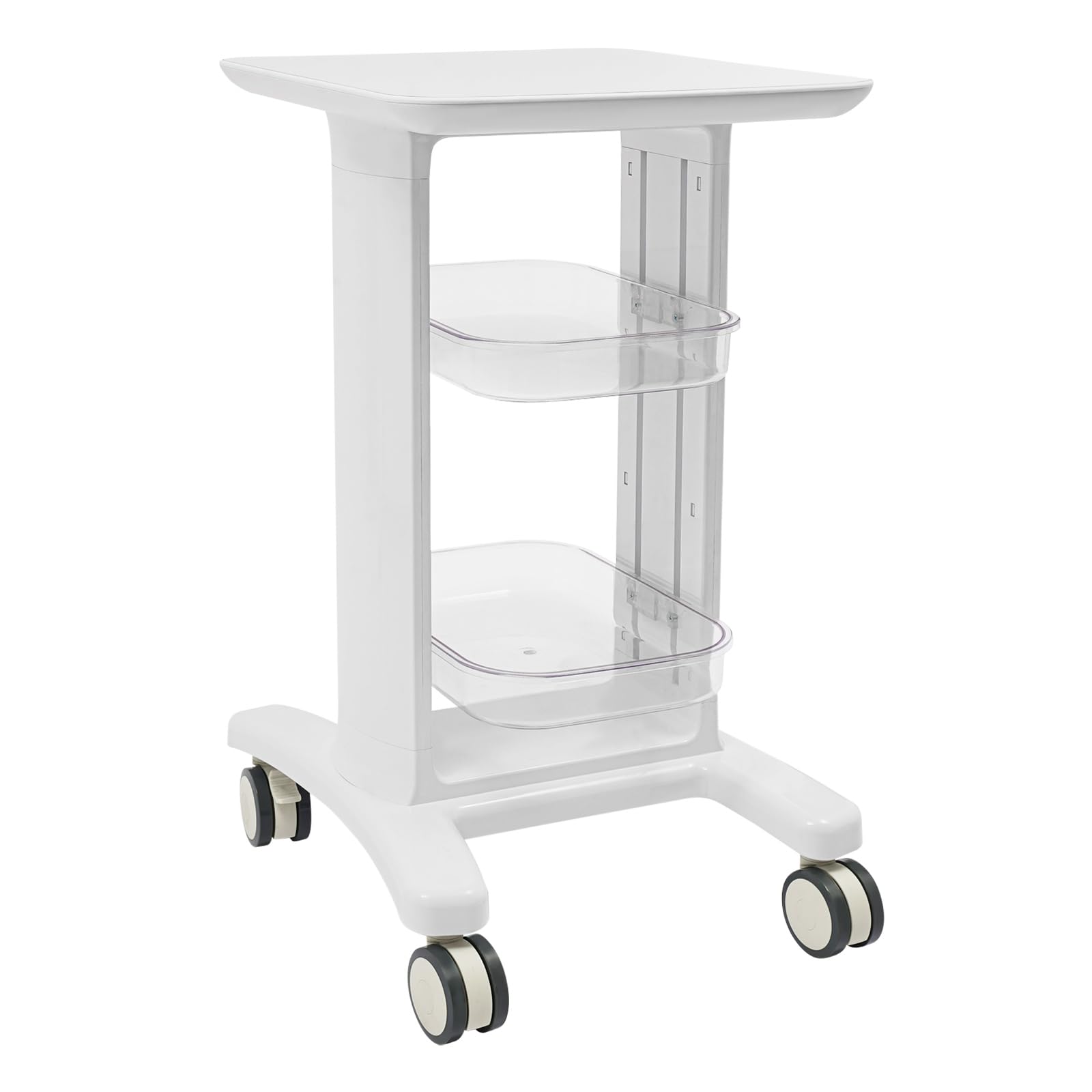 Beauty Salon - Carrito de almacenamiento con doble estante y superficie de trabajo grande, 50 kg