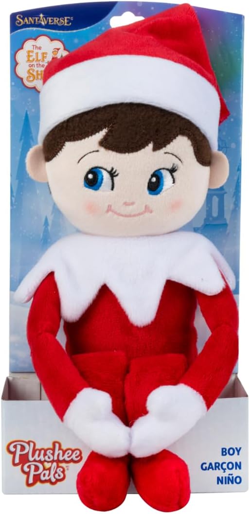 The Elf on the Shelf Plushee Pals - 17-inch The Elf on the Shelf Scout Elf Plush Toys Blue Eyed Boy- Huggable and Lovable Stuffed Elf Plush