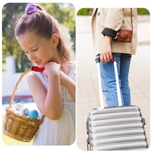 2Pack Luggage Handle Wrap for Suitcase Travel Essential Bright Red Color Soft Luggage Identifiers for Suitcases Neoprene Material Comfortable Suitcase Handle Wraps for Suitcase for Traveling2