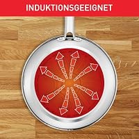 Tefal Duetto Bratpfanne 32 cm Induktion, Edelstahlpfanne mit Antihaftversiegelung, Thermo-Signal bei idealer Brattemperatur, leichte Reinigung, für alle Herdarten geeignet, A70408 – Ansicht 3