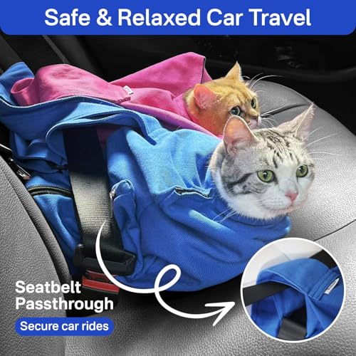 Sac de transport pour chats stressés grand gabarit souple violet