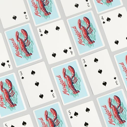 Baraja de Póker Maryland Distressed Ink Red Lobster 52 cartas miniatura 4