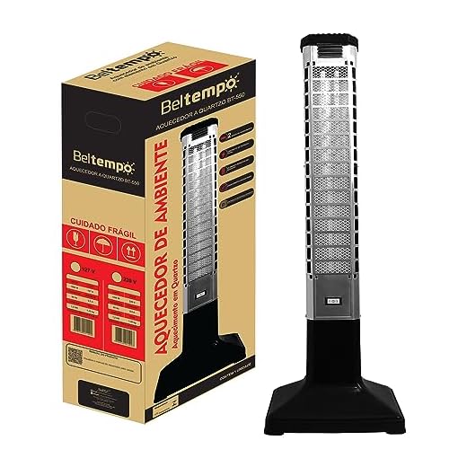 Aquecedor De Ambiente Elétrico Vertical Quartzo 127V Beltempo