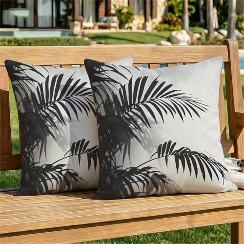 Housse de coussin canapé 45x45 cm en lin gris lot de 2 décoratives avec zip invisible - 2
