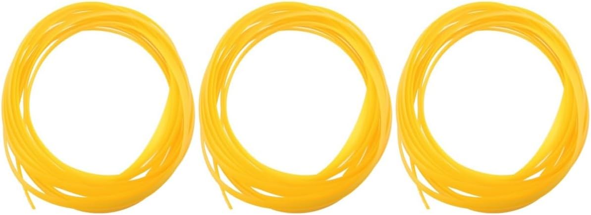 CALLARON 3pcs Car Decorative Strip Yellow for Easy Install Super Elastic Car Decor Moulding for Vehicle Styling