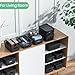 Plastic Storage Baskets with Lid-Plastic Storage Containers Stackable Storage bins: Storage Baskets for Organizing Shelves Drawers Desktop Closet Playroom Classroom Office, 8Pack-Black10.2x7.2x4.1Inch
