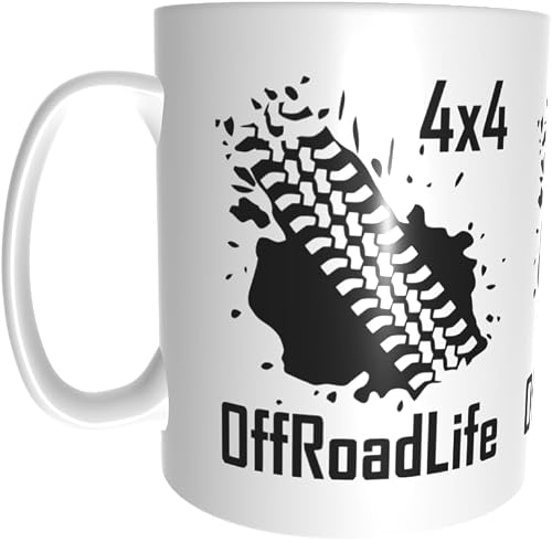 Pandok White Ceramic Mug - Vehicle - Offroad : 4X4 Offroading Life Logo - Single Mug