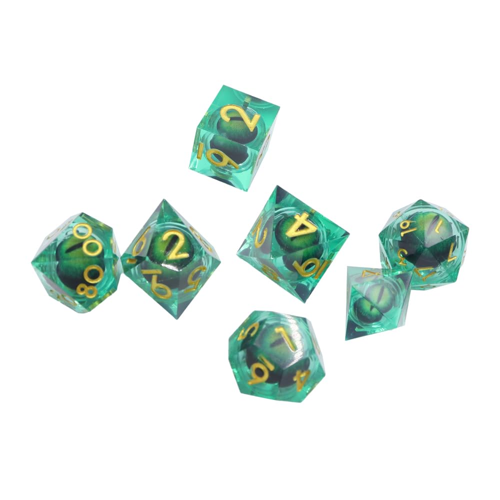 Sarini DND Dragon Eye Dice Dice Set Resin Sharp Edged Dice Set including Gift Box - Image 3