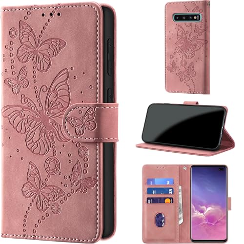 for Samsung Galaxy S10 Plus Wallet Case Flip Pink