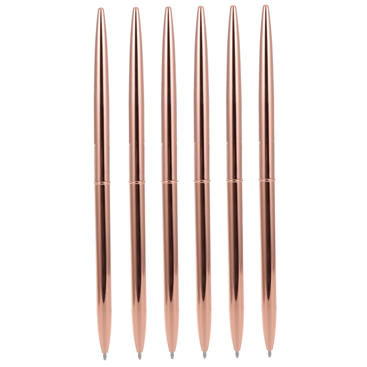 Operitacx 18pezzi Penne Sfera Metallo Con Testa Doppia Penne Leggere Con Inchiostro Blu Elegante Per Ufficio e Scuola Rosa