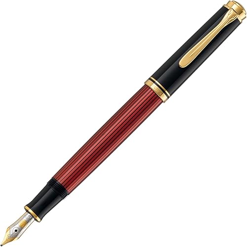 Pelikan Pluma estilográfica Premium M600 EF Color Plume Negrorojo Pelikan Pluma estilográfica Premium M600 EF Color Plume Negrorojo