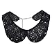 Joyci Korean Women's Lace Detachable Half Shirt Blouse False Fake Doll Collar (Lace C), Black, OS
