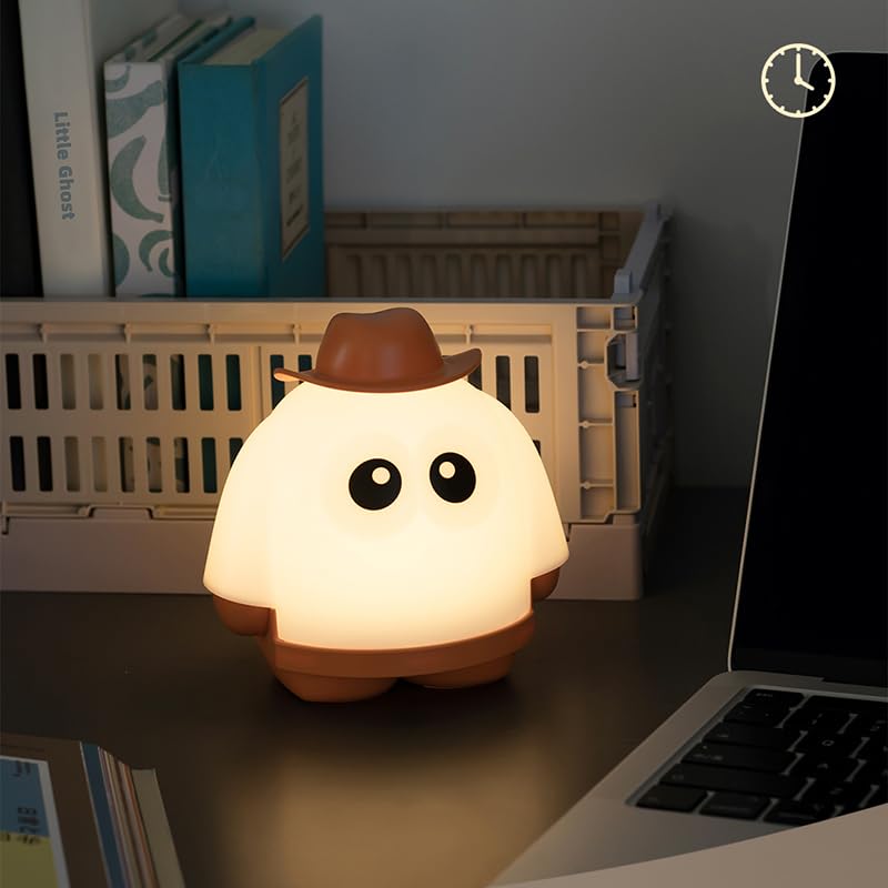 WANIDEA Ghost Night Light Ghosts Night Light Halloween Nihgtlight LED Rechargeable Night Light Suitable for Halloween Gifts and — view 3