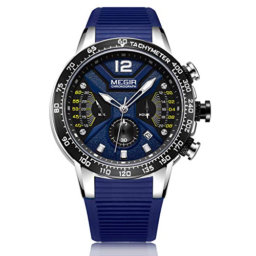 Preisvergleich Produktbild Herren Uhr Analog Quarz mit Waterproof Silikonband-M2106