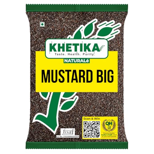 Image of Khetika Naturale Mustard Big 200 grams | Whole Sarso Seeds | High in Fiber | Promotes Heart Health | Hygienically Sealed | Preservatives Free | High in Fiber, Promotes Heart Health, Hygienically Sealed, Preservatives Free