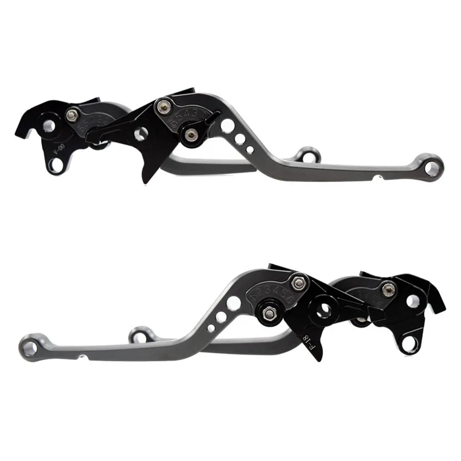 Ywqjiopm Long Gray Motorcycle Brake Clutch Lever Short&Long For Hayabusa Gsx1300r 1999-2007 Gsx1400 2001 2002-2007 Motorcycle Adjustable Brake Clutch Levers