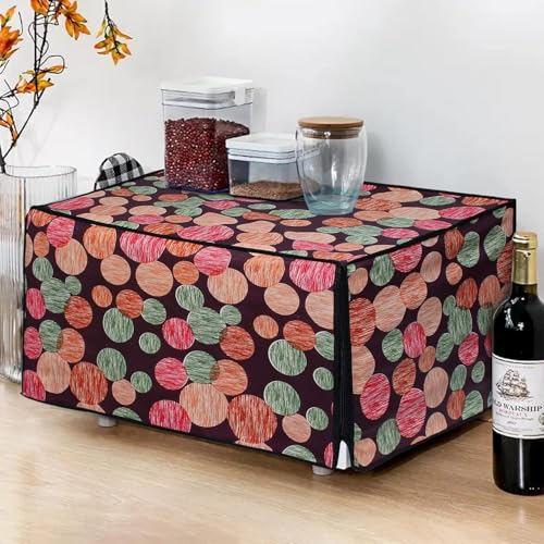 Image of DREAM KING Stylish Design & Printed Microwave Oven Cover Full Closure |waterproof & Dustproof Oven Cover Suitable for All Models - Multicolour SA68