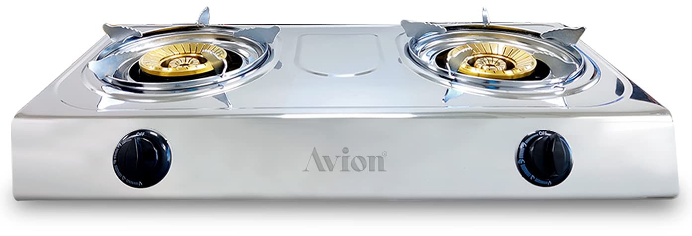 Avion Stainless Steel Double Burner Gas Stove-AGS28BB